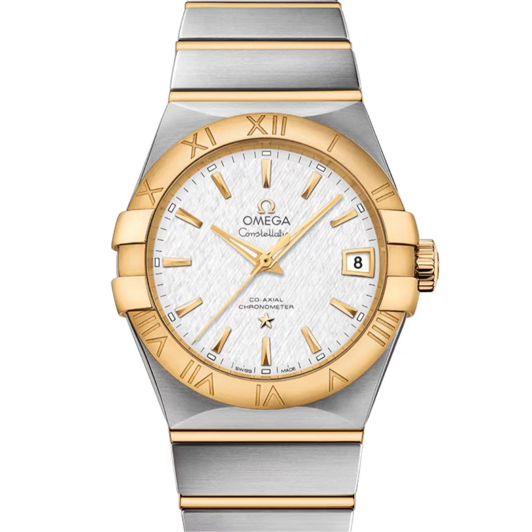 全新未使用 Omega/欧米茄 星座系列/间18K黄金/表径38/65200