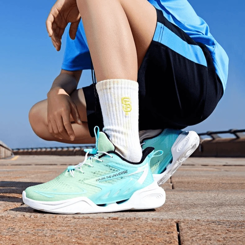 【361°】儿童夏季新款透气束带扣网面低帮缓震时尚中大童竞速跑步鞋