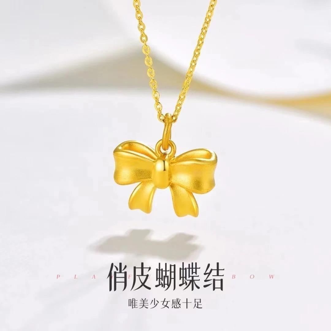 合金项链 在逃 公主蝴蝶结项链时尚可爱公主项链