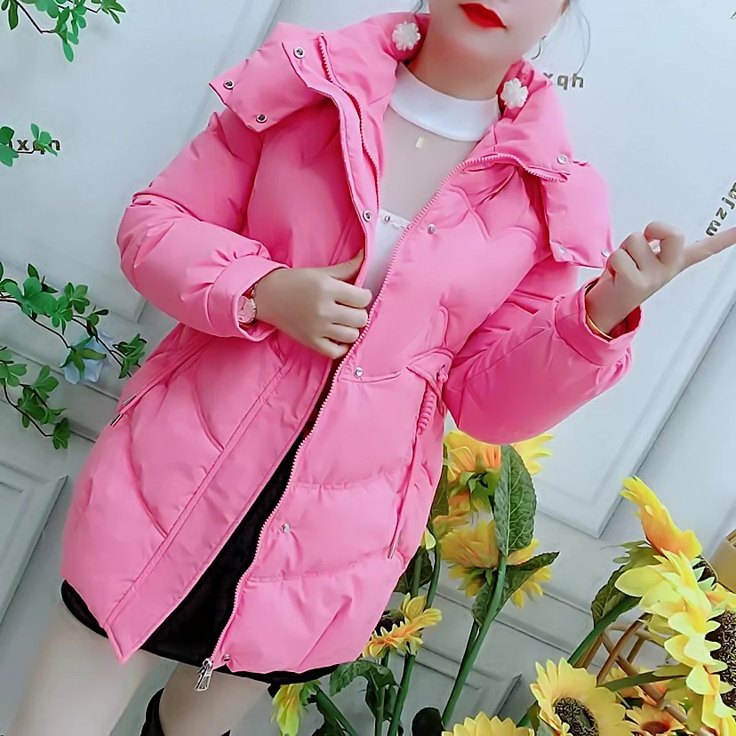 2024新款棉服女中长款韩版宽松棉衣面包服冬季加厚保暖棉袄外套潮