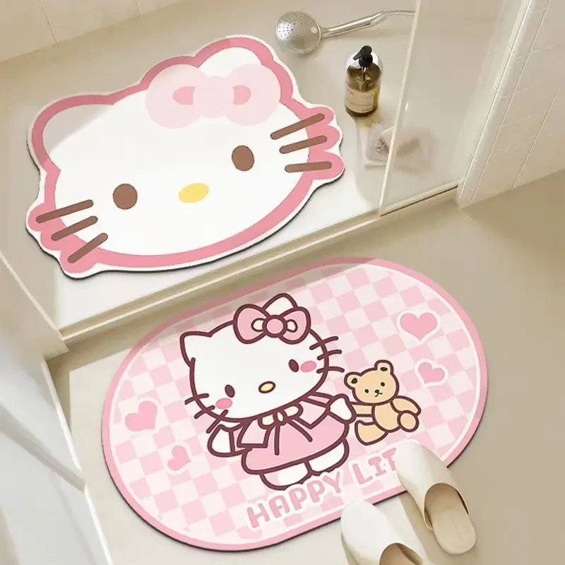 kitty地毯浴室秒速干耐磨硅藻泥入户玄关地垫吸水防滑垫
