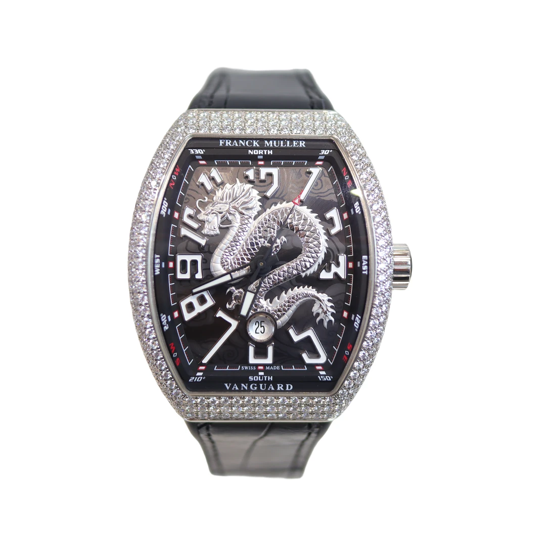 全新未使用 Franck Muller/法兰克穆勒 V45黑龙大钻/后钻全套男表