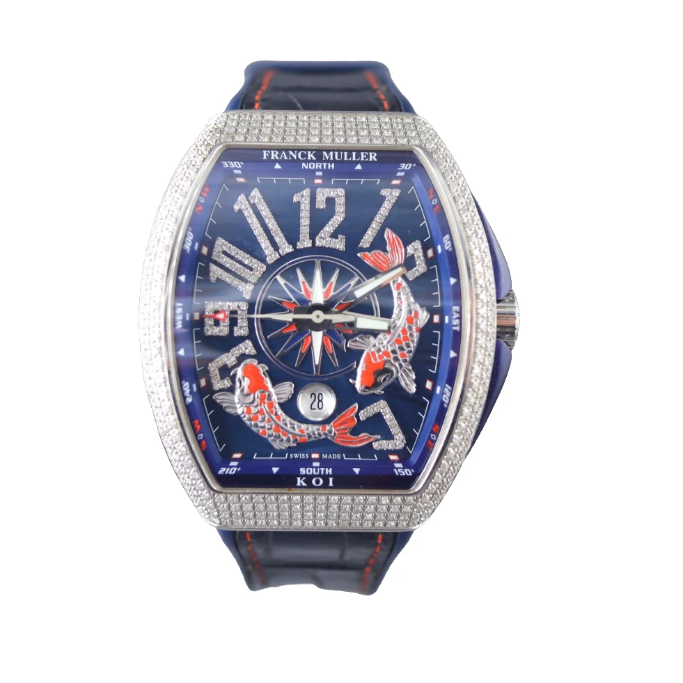95新 Franck Muller/法兰克穆勒 V45/机械男表/锦鲤游艇/后镶钻