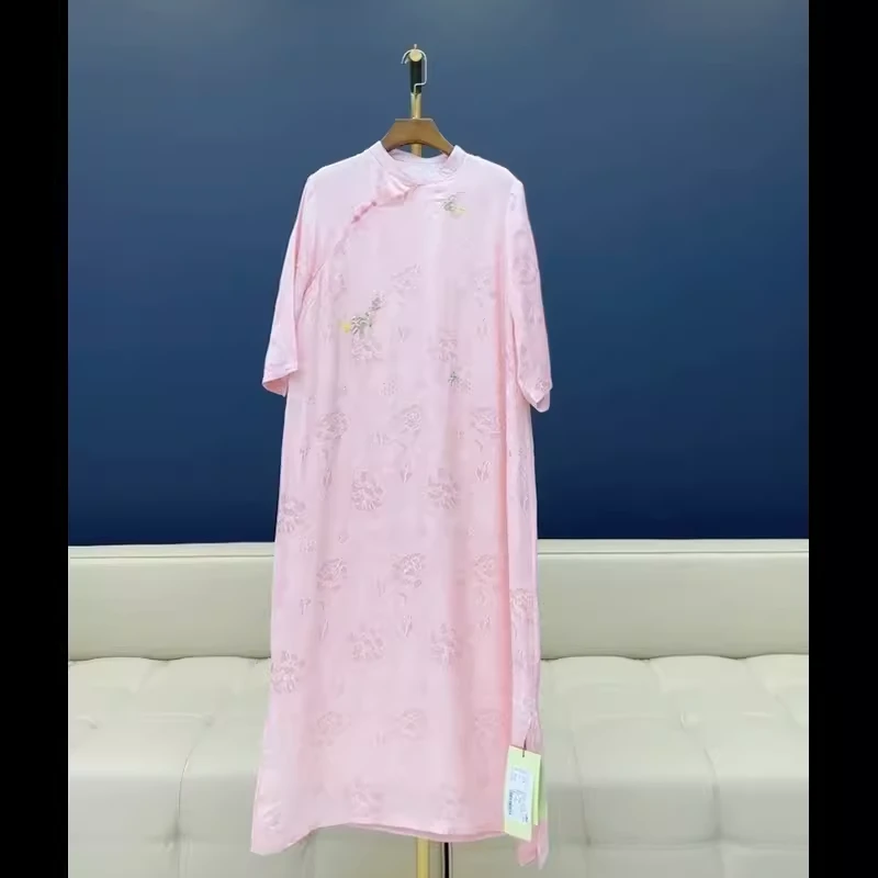 品牌原单衣沃国际鼎级奢华连衣裙--粉色XL--182858