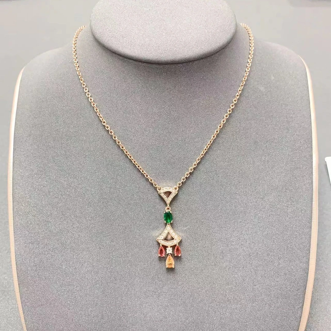 铜合金合成锆石项链 3973【晚春里】轻奢项链