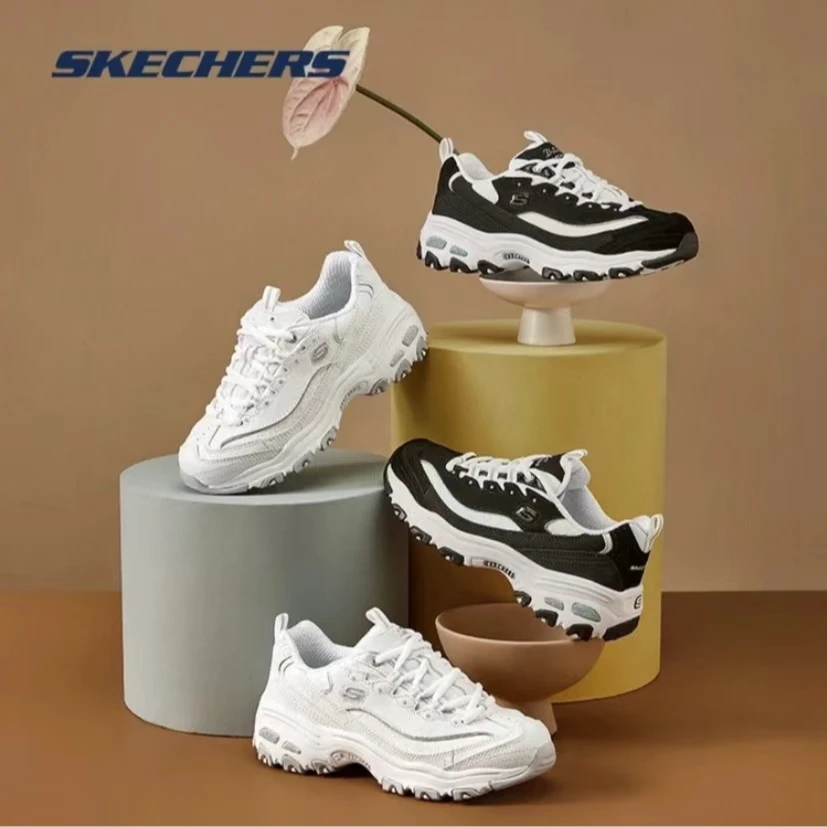 【蕾丝熊】斯凯奇女鞋秋季时尚厚底透气网面鞋潮流休闲老爹鞋11959