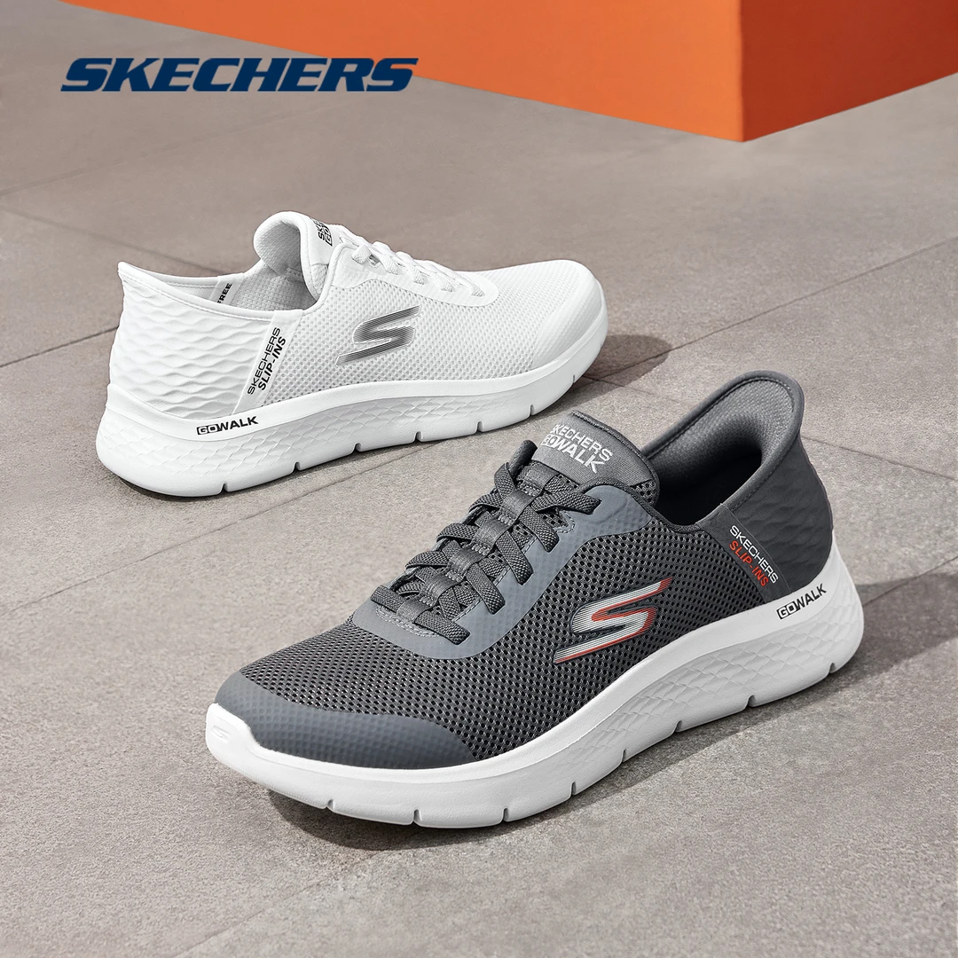 【斯凯奇闪步鞋】男士闪穿鞋厚底休闲鞋系带健步鞋运动鞋216324