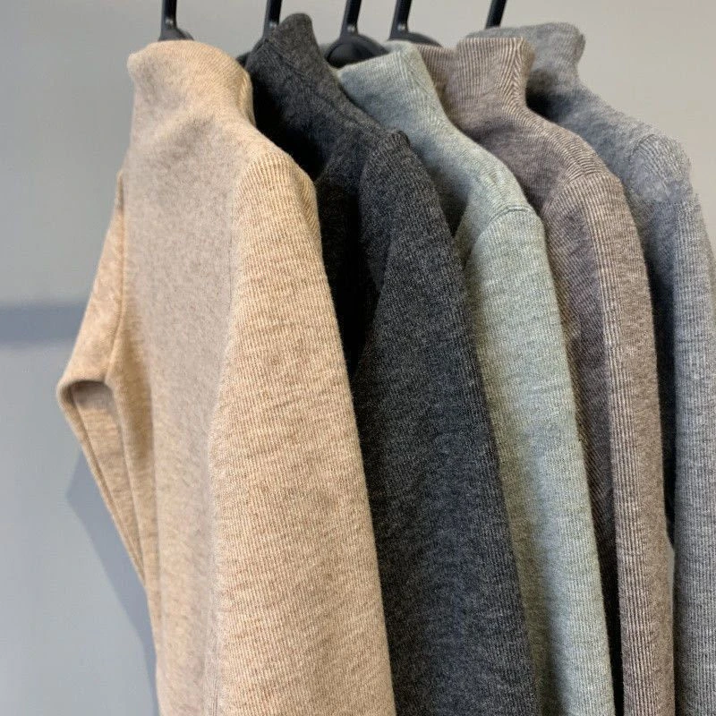 儿童德绒长袖打底衫纯色内搭半高领秋冬保暖冬季网红百搭上衣T恤