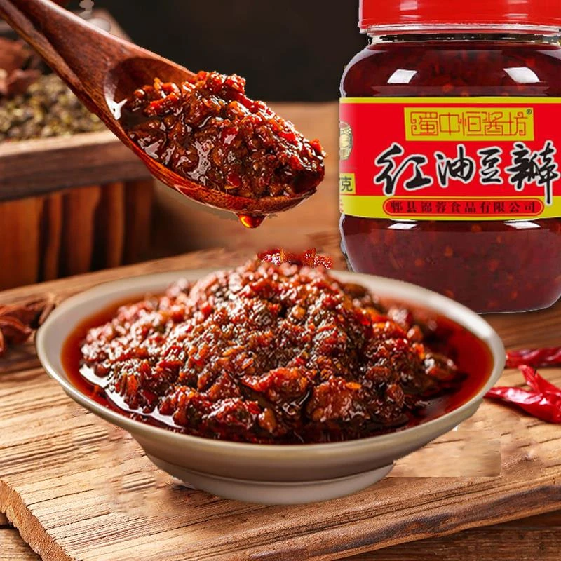 郫县发货豆瓣酱四川特产红油豆瓣酱辣椒酱家用炒菜调味料回锅肉