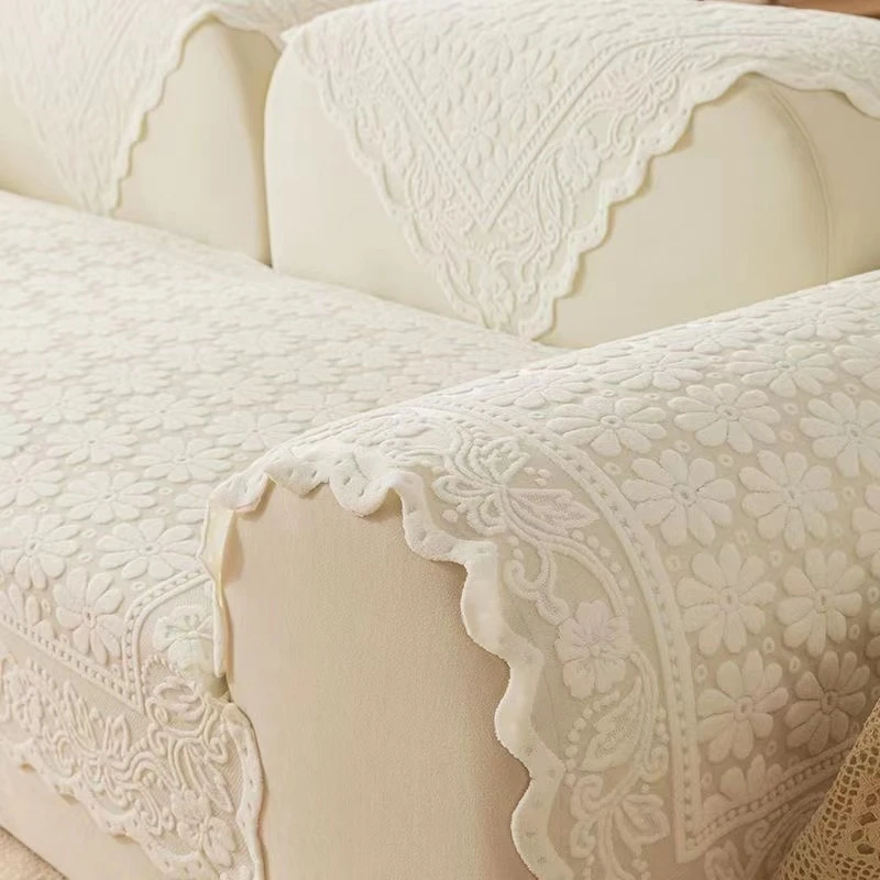 奶油风蕾丝沙发巾扶手巾沙发垫四季通用靠背巾盖布罩搭巾盖巾