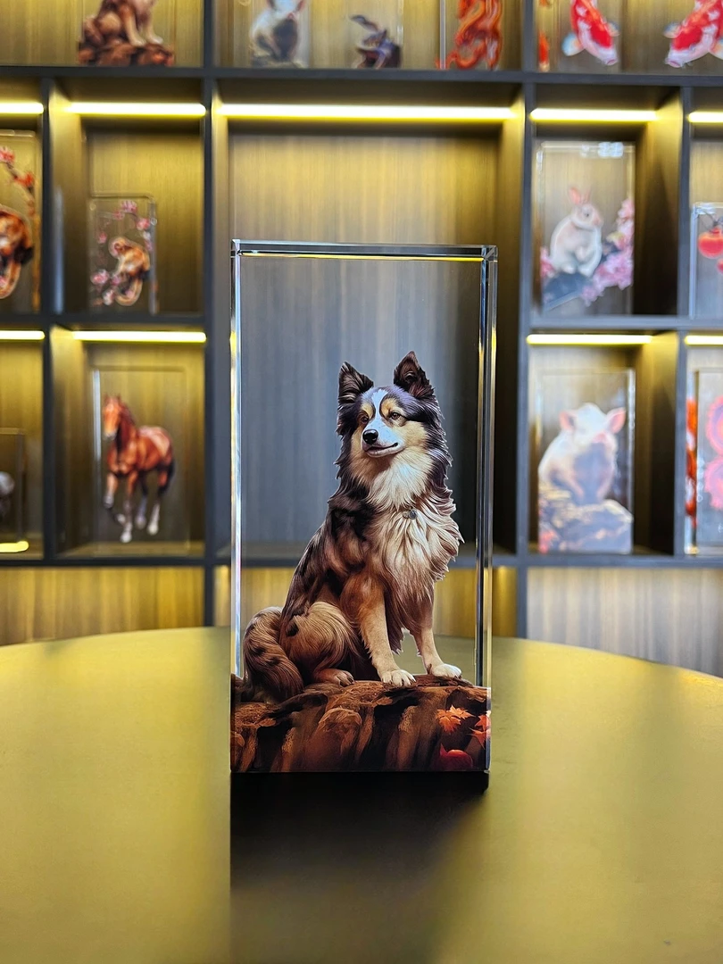 【狗】创意新中式轻奢水晶艺术桌面摆件狗狗