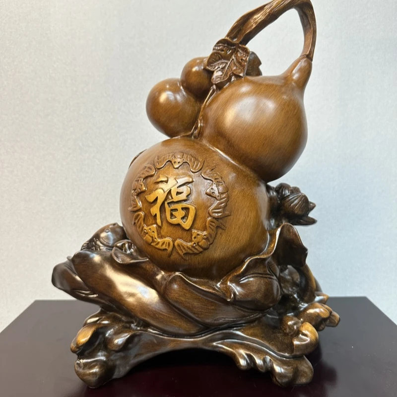 YF福禄有余葫芦创意玄关中式摆件（长18宽13高20cm）