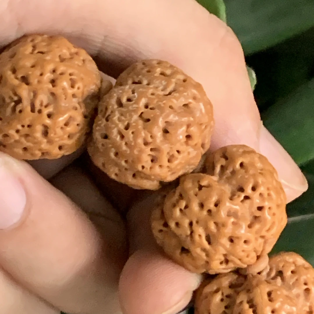 四瓣四星峰王菠萝蜜十字架尼泊尔大金刚菩提手串高密度羽化皮男女