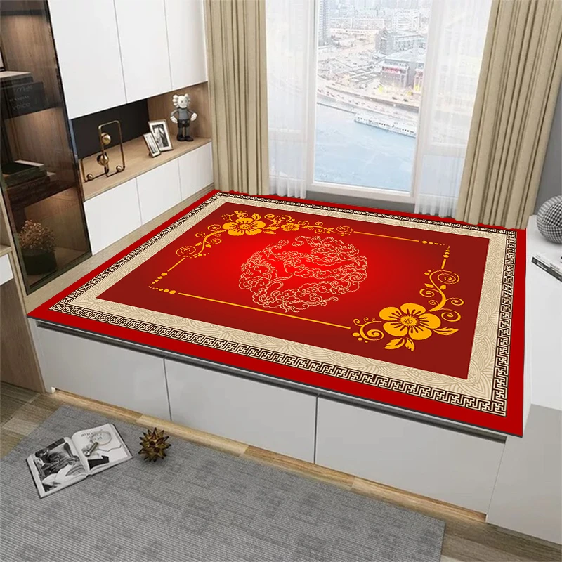 【客厅地毯工厂】大富大贵水晶绒炕毯炕垫