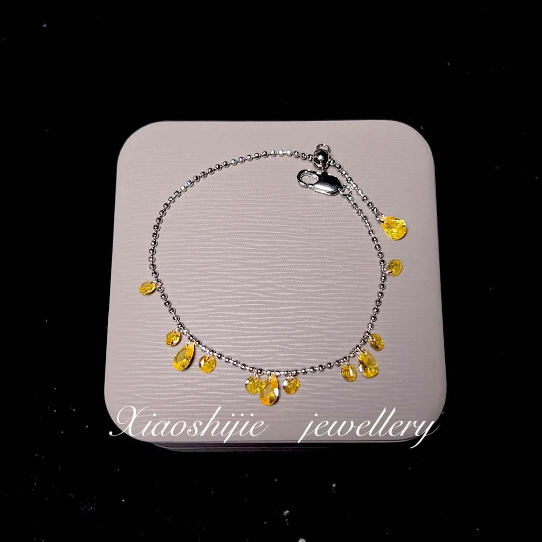 铜合金合成锆石手链 泪碎星河黄Z手链G0053