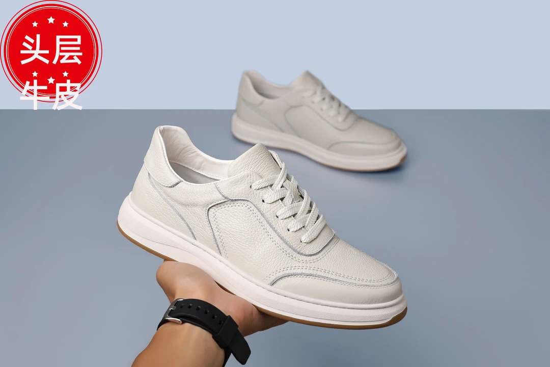 头层牛皮秋冬新款运动休闲小白鞋软底软面