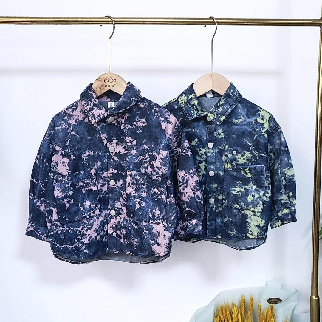 2309儿童牛仔外套春秋女男童夹克衫中小童休闲洋气衬衣