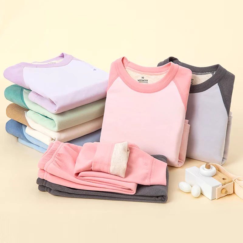 12056儿童保暖内衣家居服套装冬季女童秋衣秋裤男童打底睡衣发热