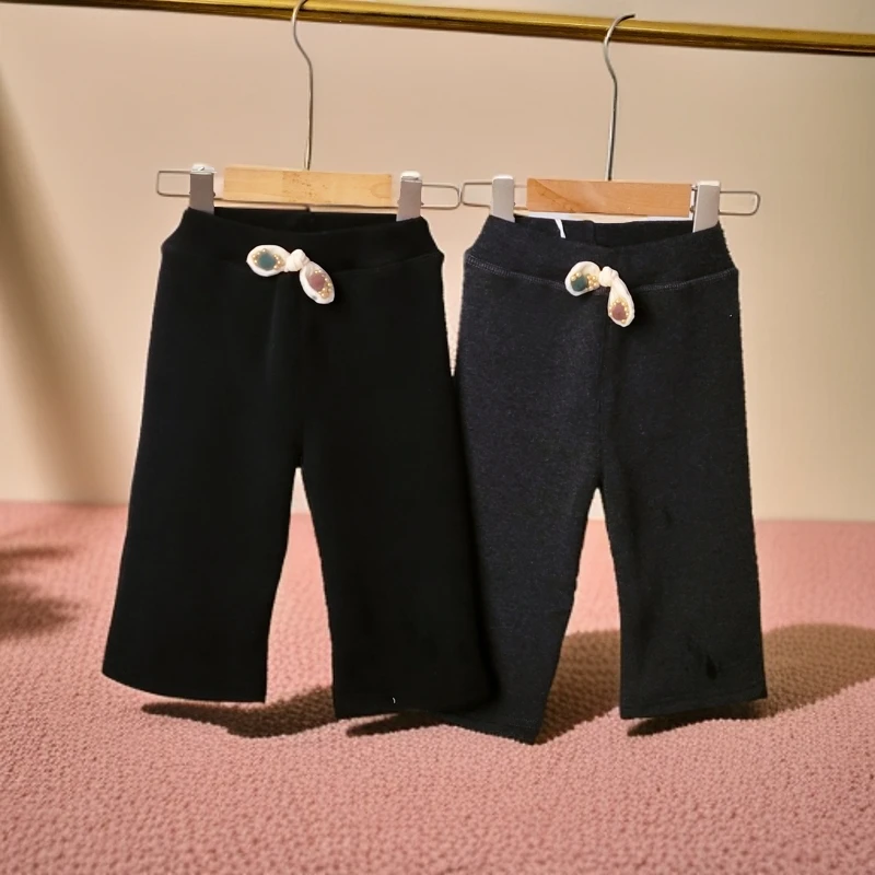 1963女童裤子秋冬款外穿宝宝一体绒休闲加绒裤子儿童阔腿裤
