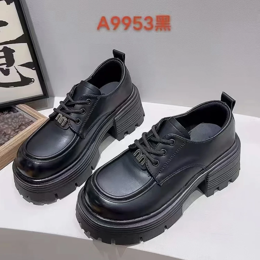 嘉嘉推荐 #A9953款时尚厚底系带乐福鞋