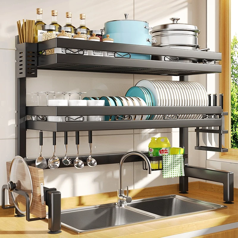 水槽置物架沥水架台面碗碟架收纳架白色水槽架沥碗架放碗家用