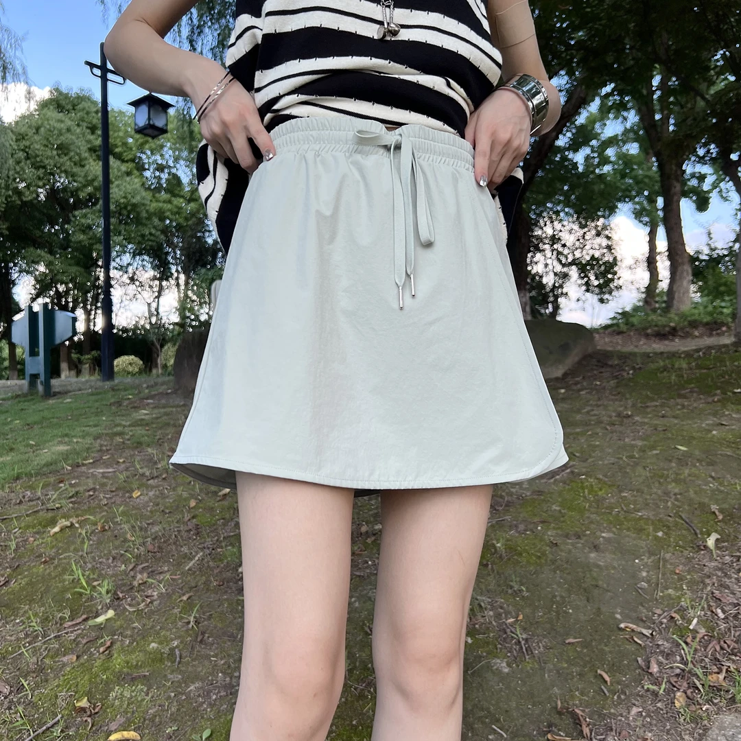 F426夏季防走光运动工装裙裤显白百搭宽松高腰短裙夏季短裤 5326