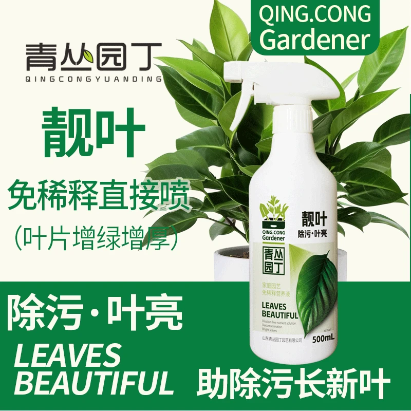 青丛园丁靓叶除污叶亮叶绿叶油亮长效家庭园艺免稀释直喷型营养液