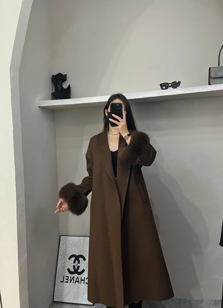 针织大衣皮毛一体