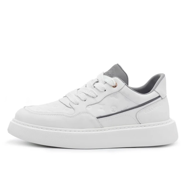 bull kvie/公牛动感男士白色时尚休闲百搭透气潮鞋低帮秋季小白鞋