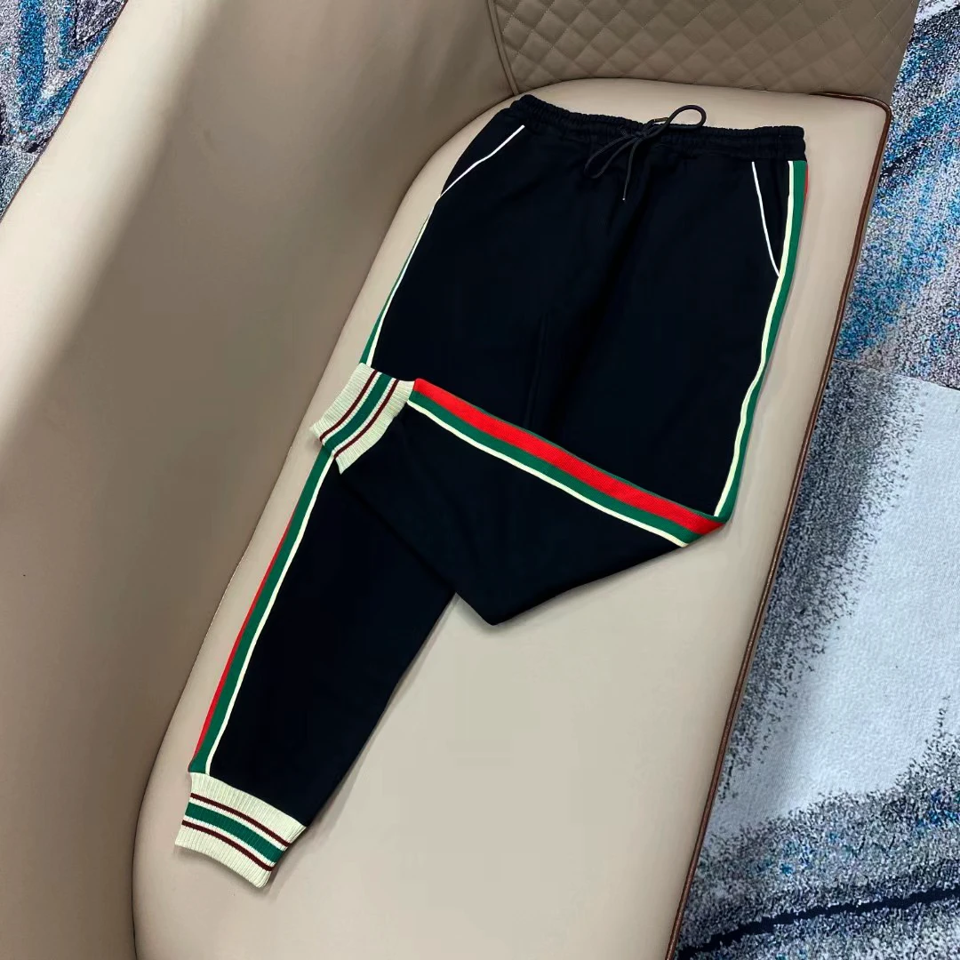 秋xin款//经典三色织带卫裤 时尚百搭 男女同款