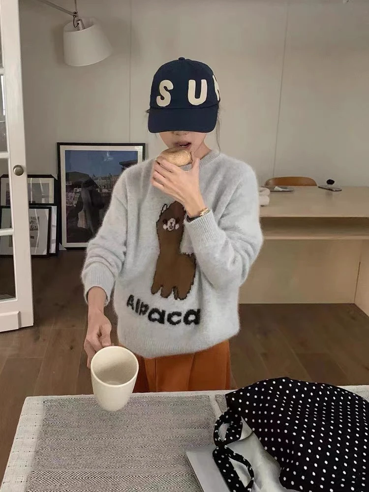 韩系卡通高品质毛衣圆领