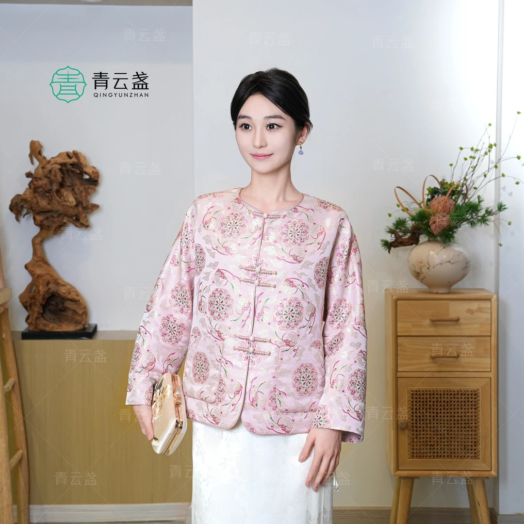 【敦煌飞天兔】100桑蚕丝国风圆领外套 新中式汉服·24W0149