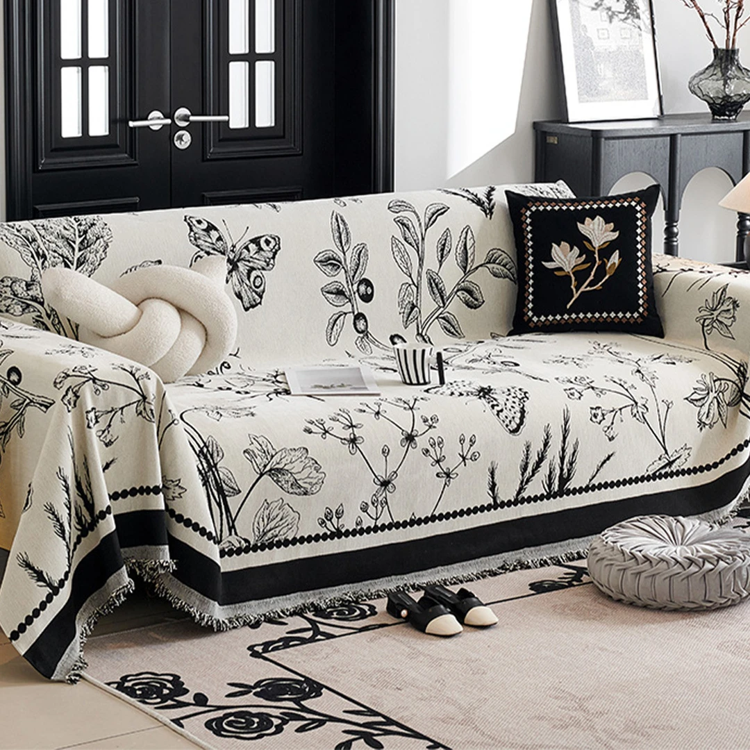 法式轻奢沙发盖布2025年新款防滑高级感全盖巾四季通用防尘毯网红