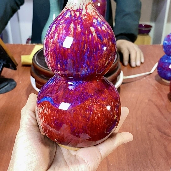 摆件尚峰钧窑作品葫芦瓶