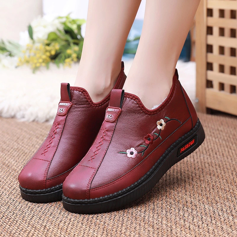 【34-43码】冬季防滑老北京布鞋女老人棉鞋加绒软底中老年妈妈鞋