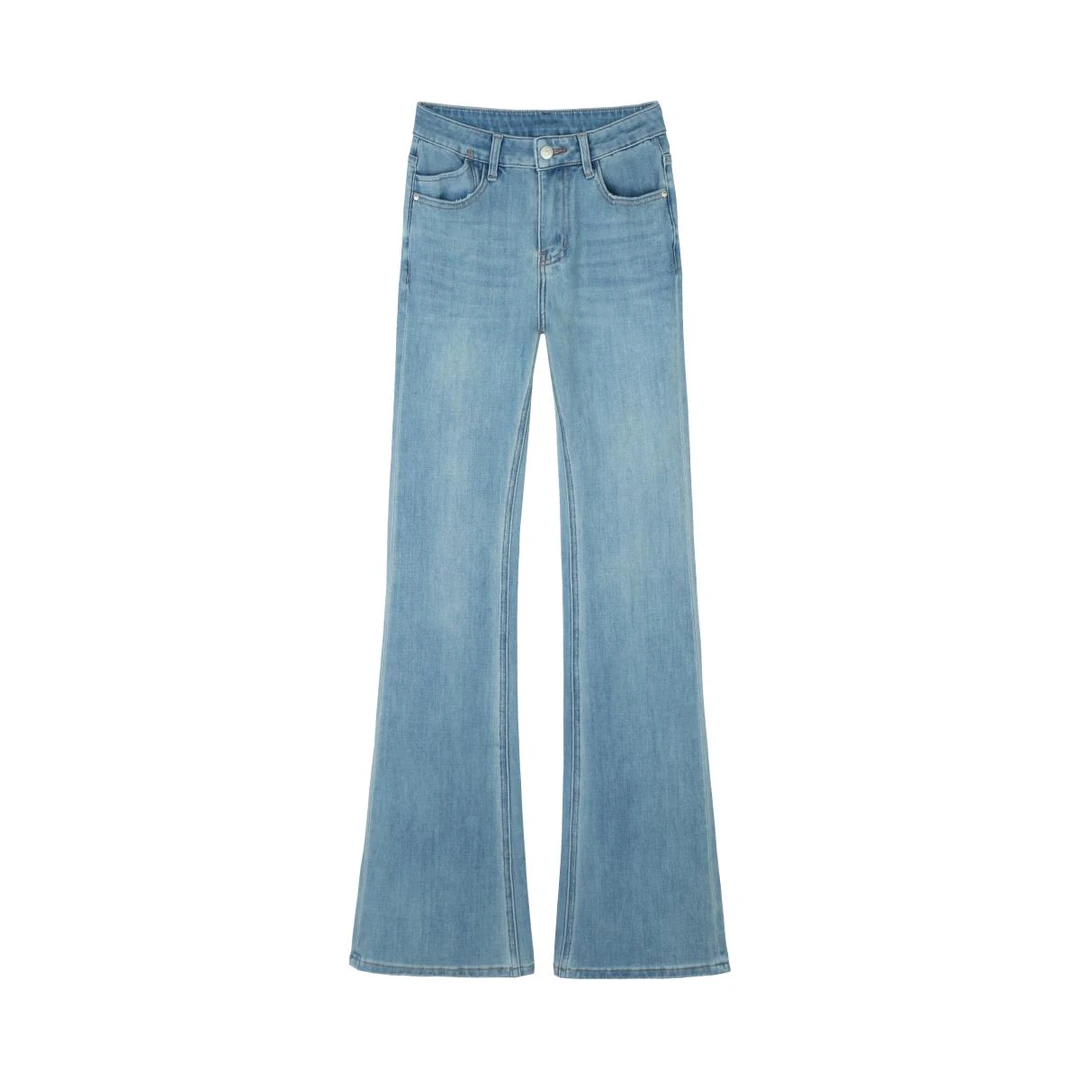 LYY【王炸】四面弹喇叭微喇拖地牛仔裤#L2021