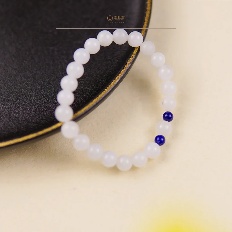 盟世玉白玉手链手串 卡8【多样式拍一发一】