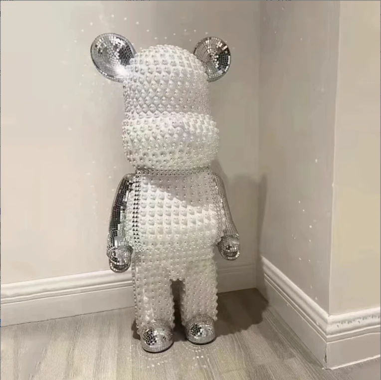 80厘米亮片网红熊摆设网红熊客厅桌面玄关儿童房摆件