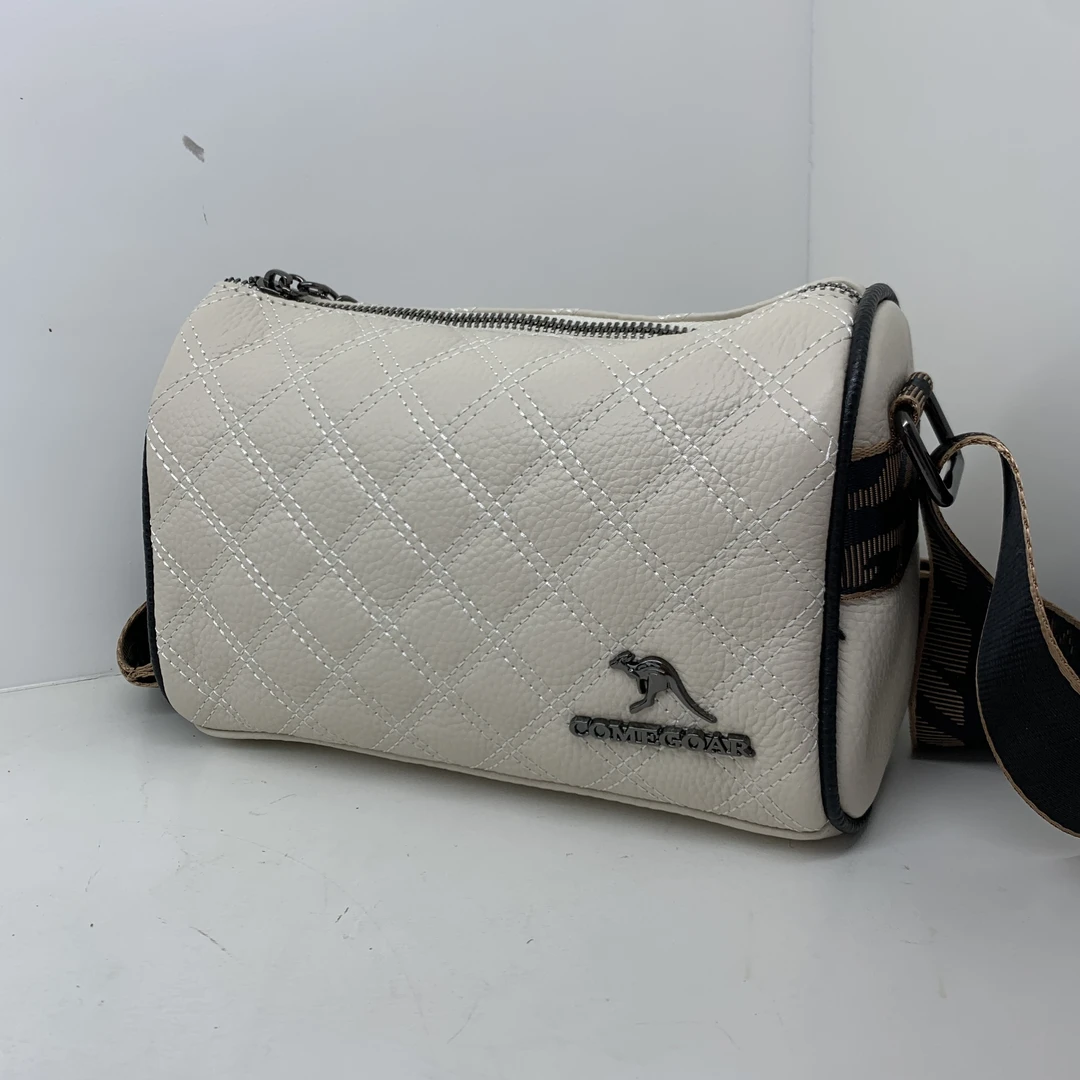 【头层牛皮】真皮女包单肩斜挎包209白色