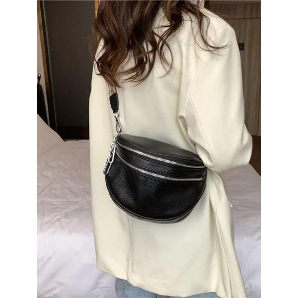 【头层牛皮】真皮女包斜挎包包双层马鞍包20118