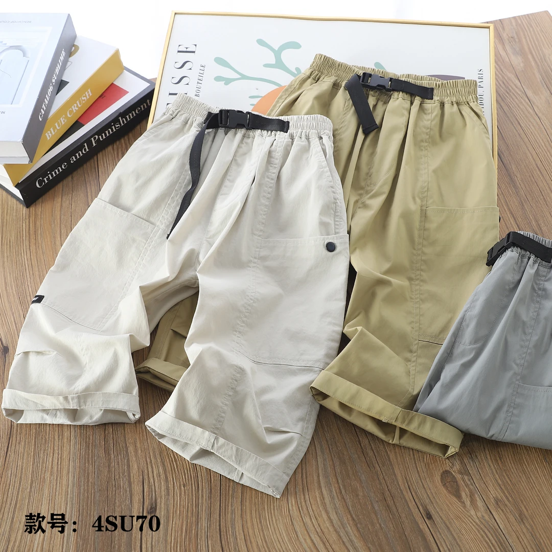 DU4夏季新款4su70儿童休闲短裤中大童时尚工装短裤