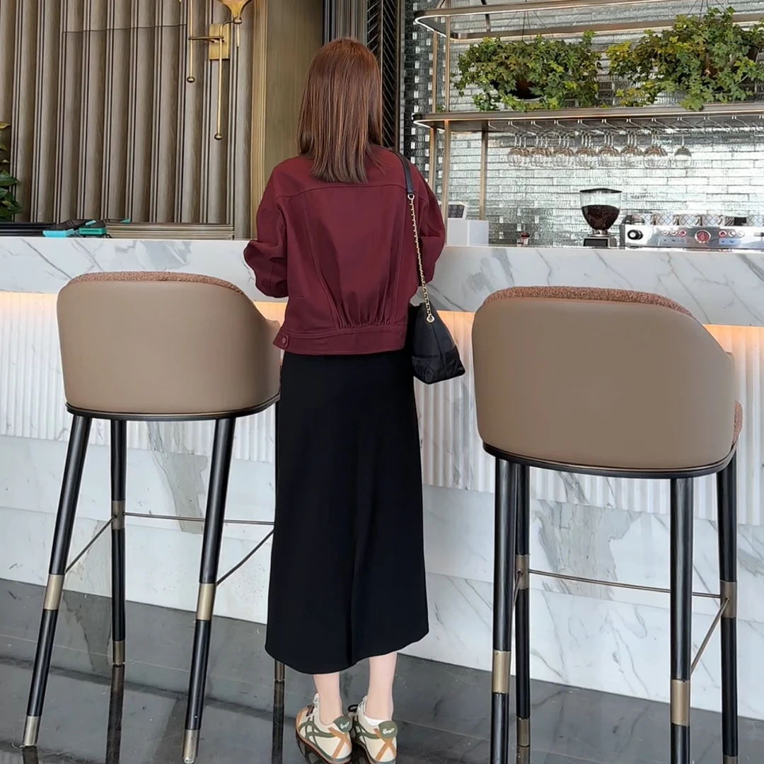 【流浪丹宁】早秋安可拉红软牛仔外套802-1