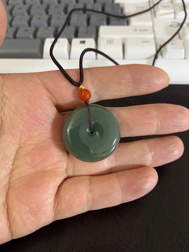 新疆和田玉且末蓝平安扣吊坠多样化拍一发一件