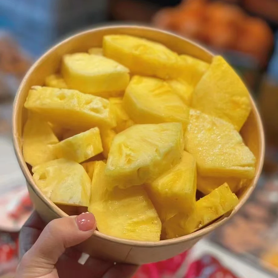 果切【鲜果切】海南金钻凤梨一个切盒.约450g/盒