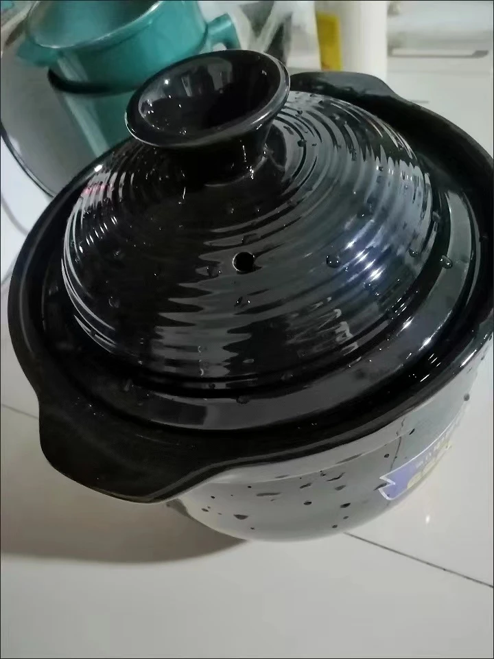 黑陶瓷花盆复古简约