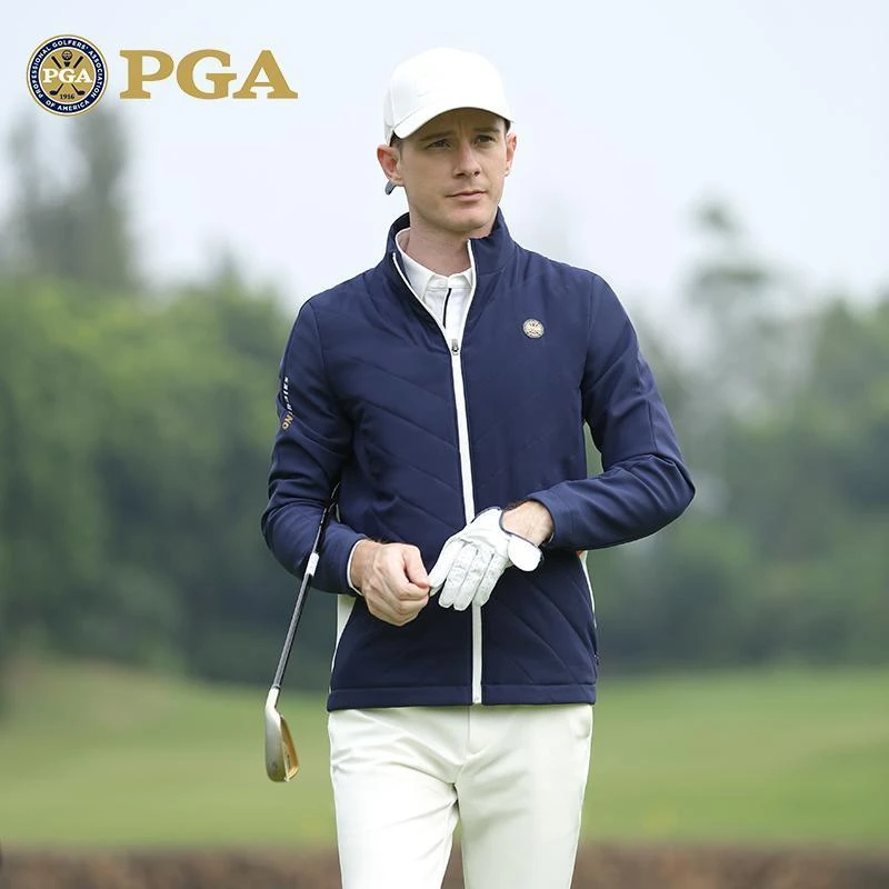 美国PGA高尔夫外套 男士夹棉上衣 吸光发热内里 防风御寒轻盈保暖