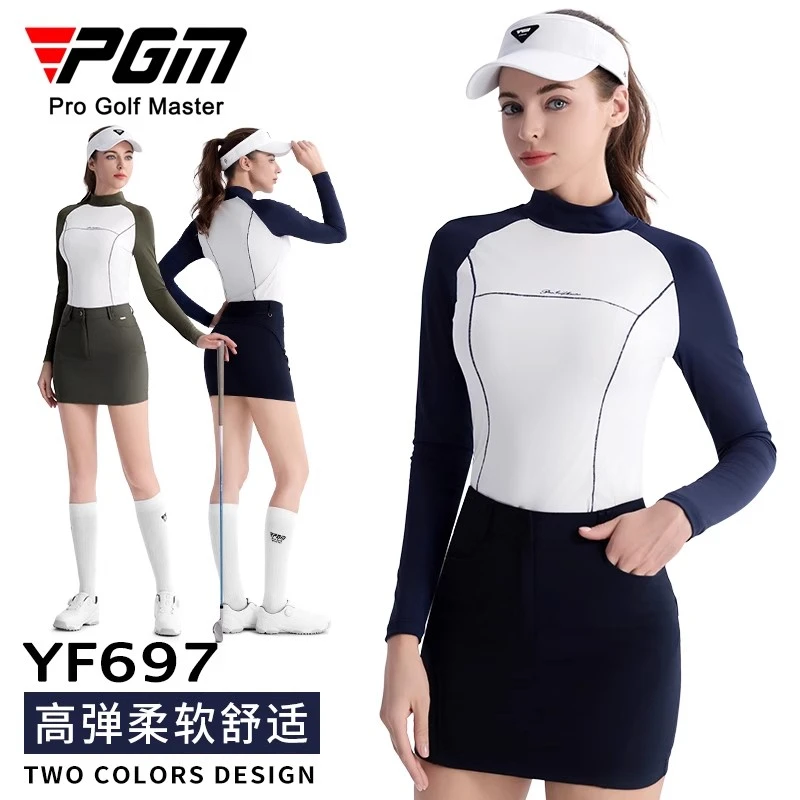 PGM高尔夫服装女款女长袖上衣包臀短裙紧身收腰运动服饰golf服装