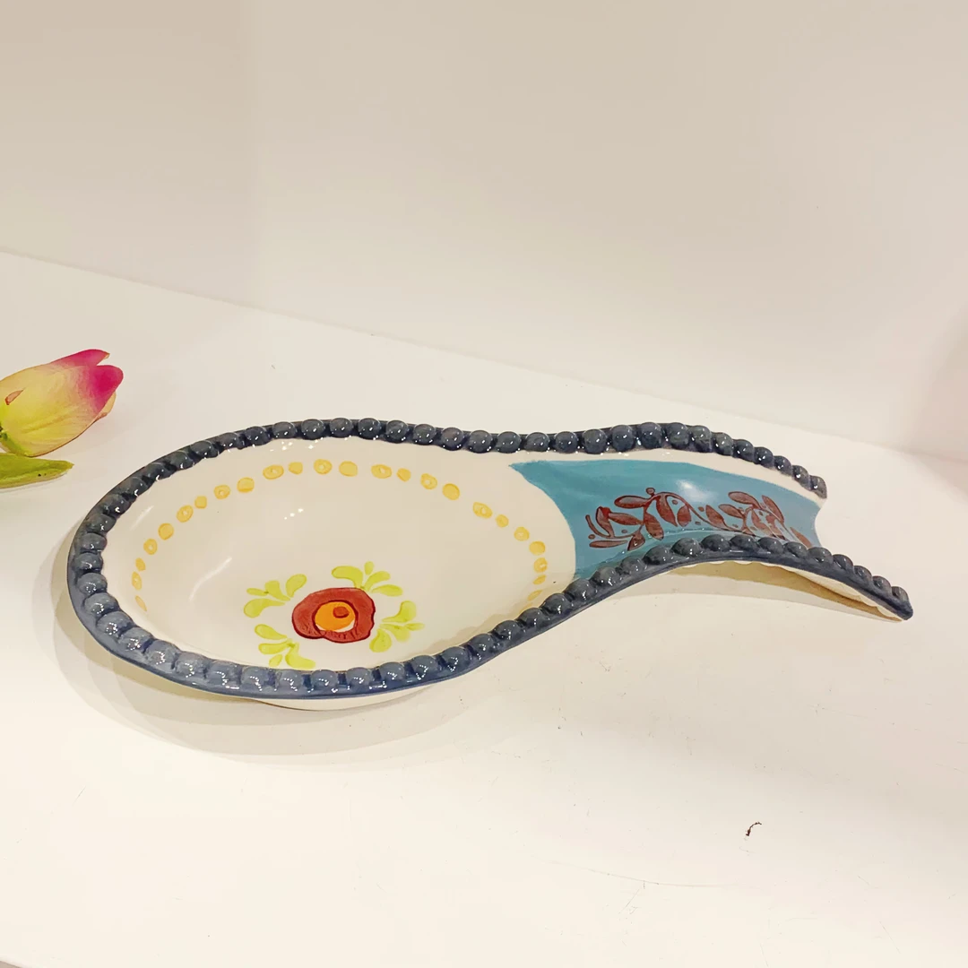 游礼好物推荐（25*5cm）蓝色勺托餐具笼/架可爱家用创意式