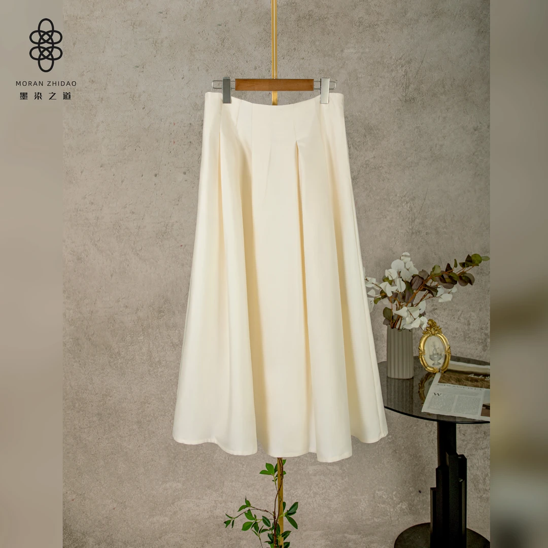 新中式国风丝毛半裙FF22372