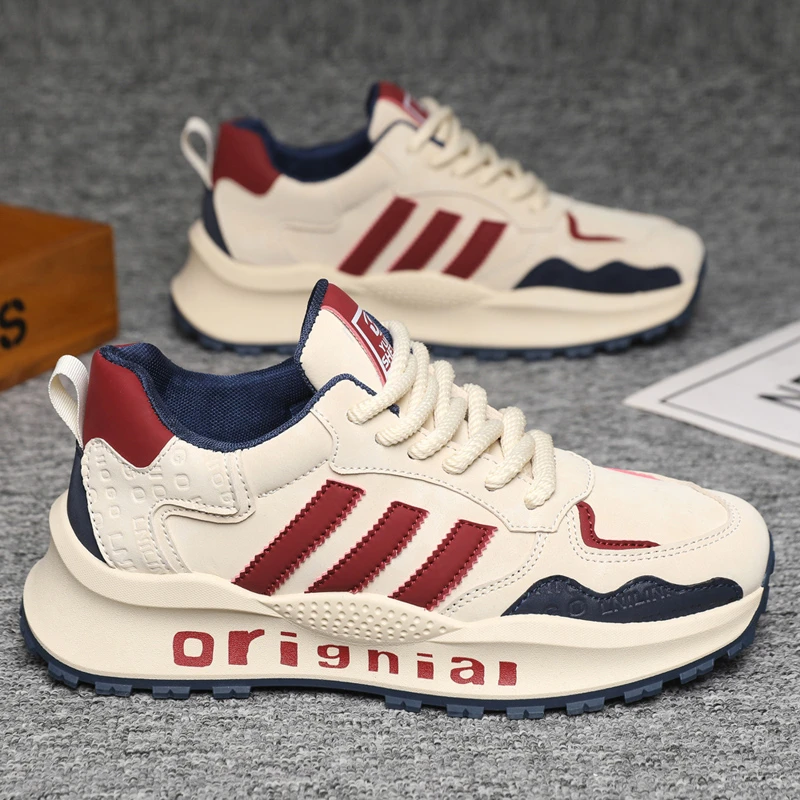 秋季新款男鞋时尚百搭休闲运动鞋男士软底舒适低帮轻便潮流老爹鞋